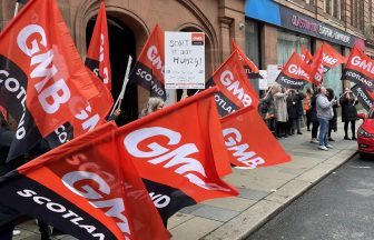 Essential support staff at GP surgeries protest against threatened cuts at rally in Glasgow