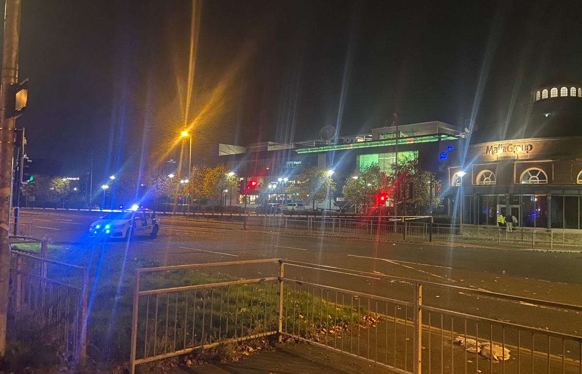 The Clyde Arc bridge was closed off by police after STV headquarters was evacuated.