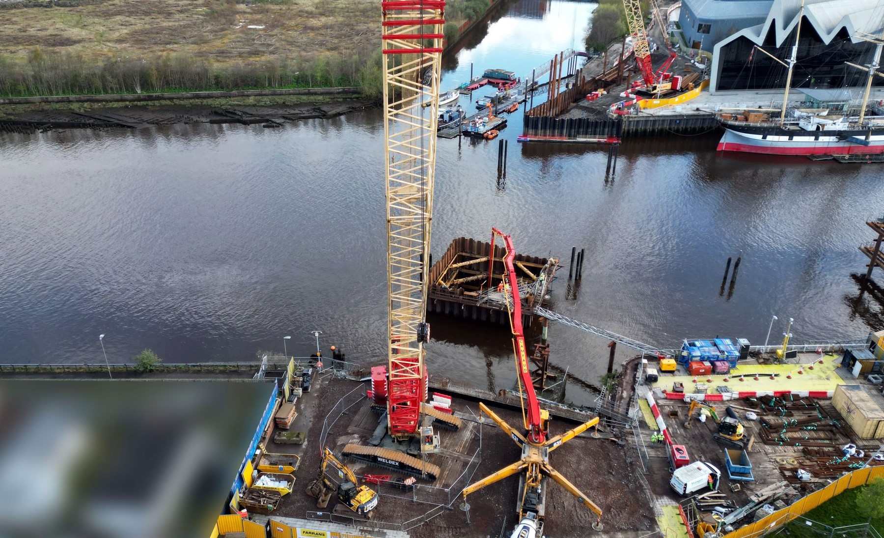 The bridge span was meant to sail up the Clyde on Friday. 