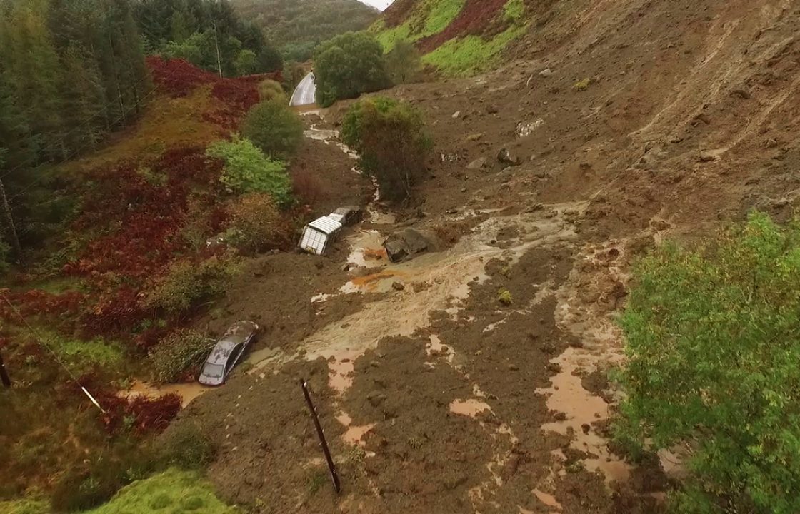 Craignish community’s vital road link A816 cut off after flooding causes landslides