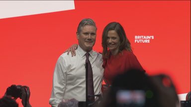 Sir Kier Starmer takes to stage at Labour conference