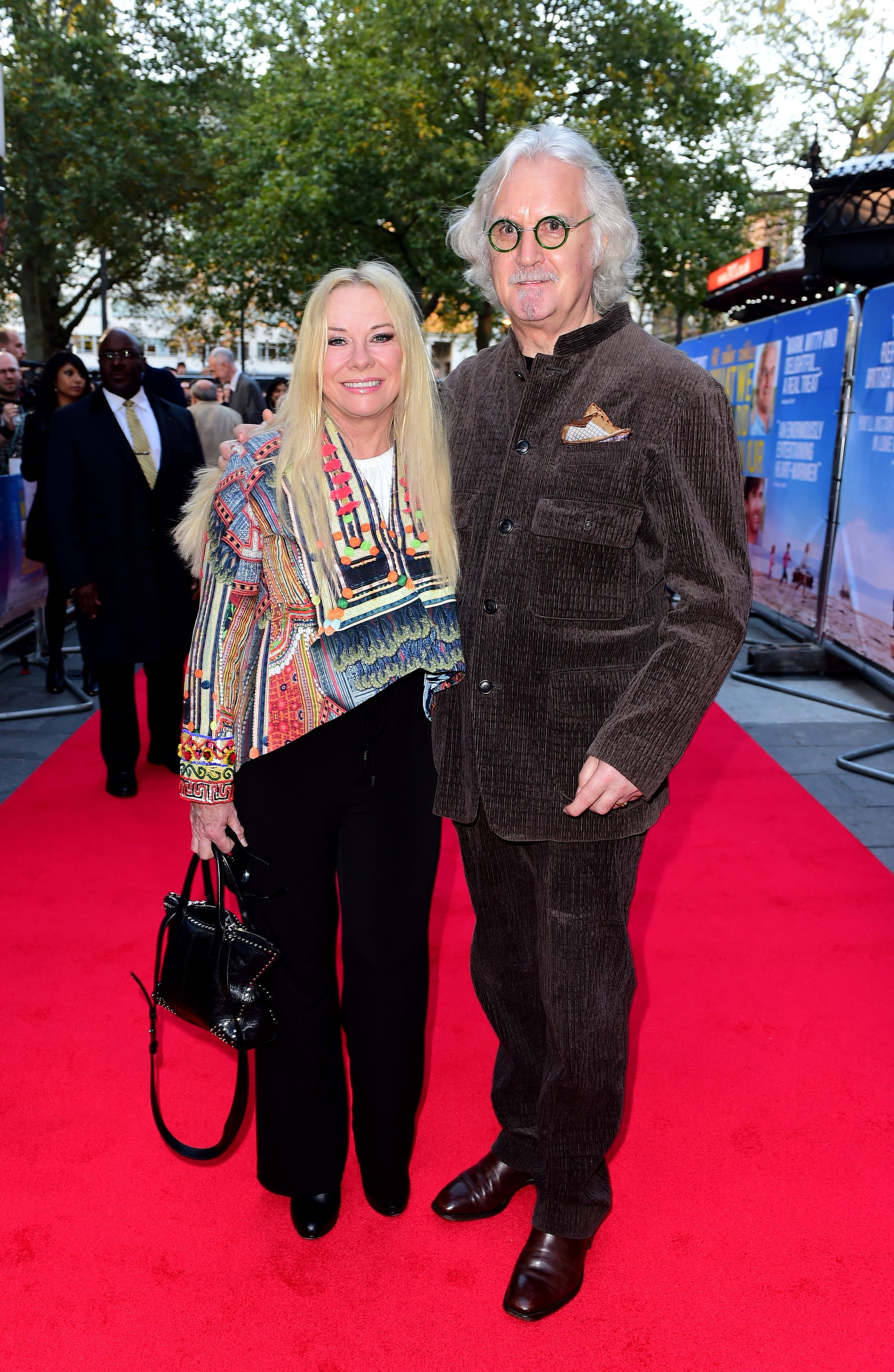 Billy and Pamela Connolly attending the premiere of What We Did On Our Holiday at the Odeon West End, London.