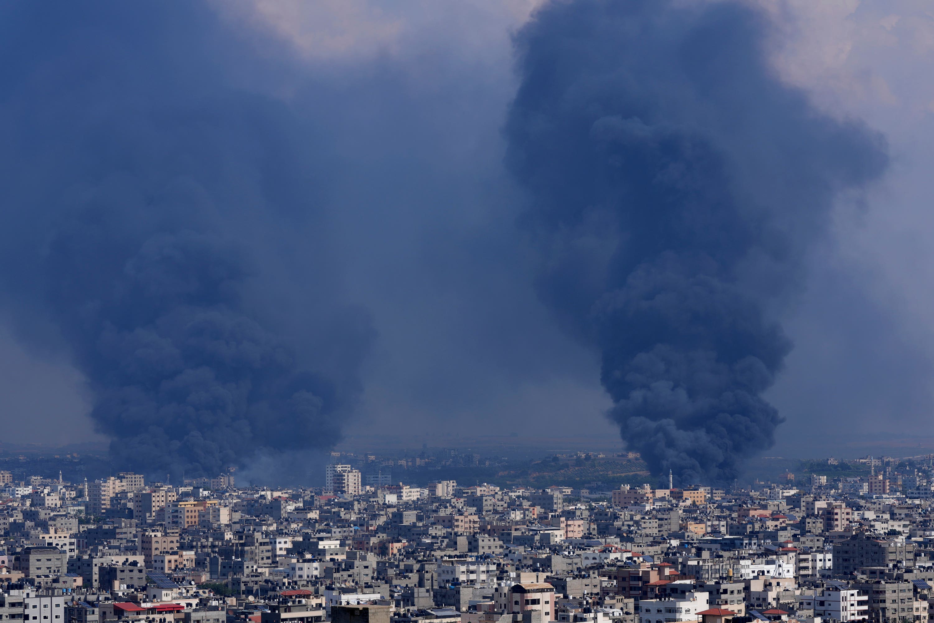 Gaza City was hit by Israeli airstrikes.