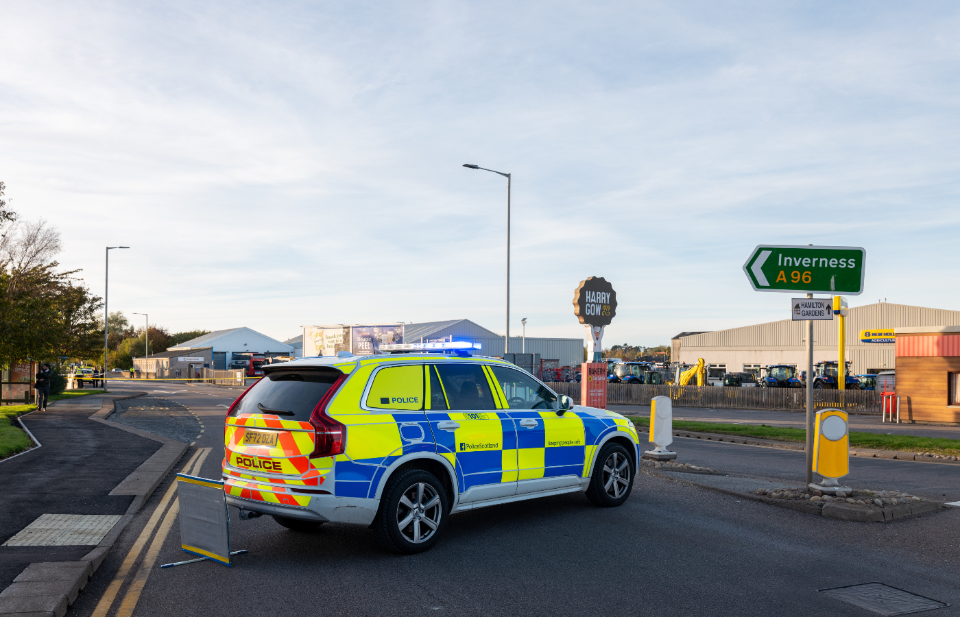 Major road closed in both directions after body discovered in burn