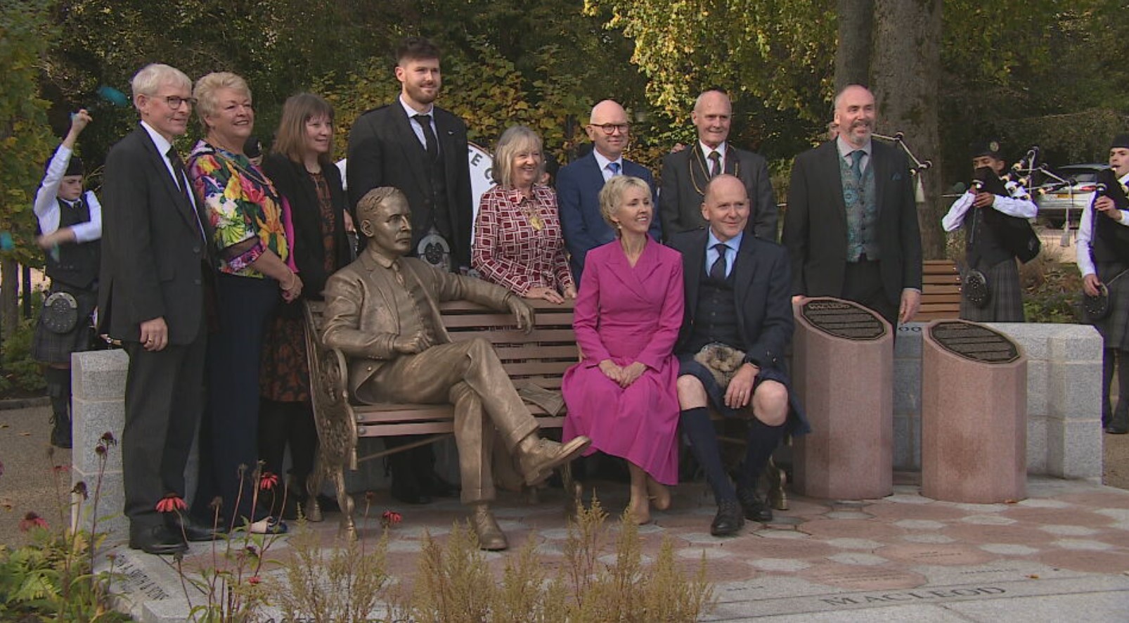 Family of John J.R. Macleod attended the unveiling ceremony
