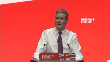 Labour leader Keir Starmer delivering speech on party’s plans for UK economy if it wins next election