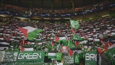 UEFA ‘reviewing reports’ after Celtic fan Palestine display