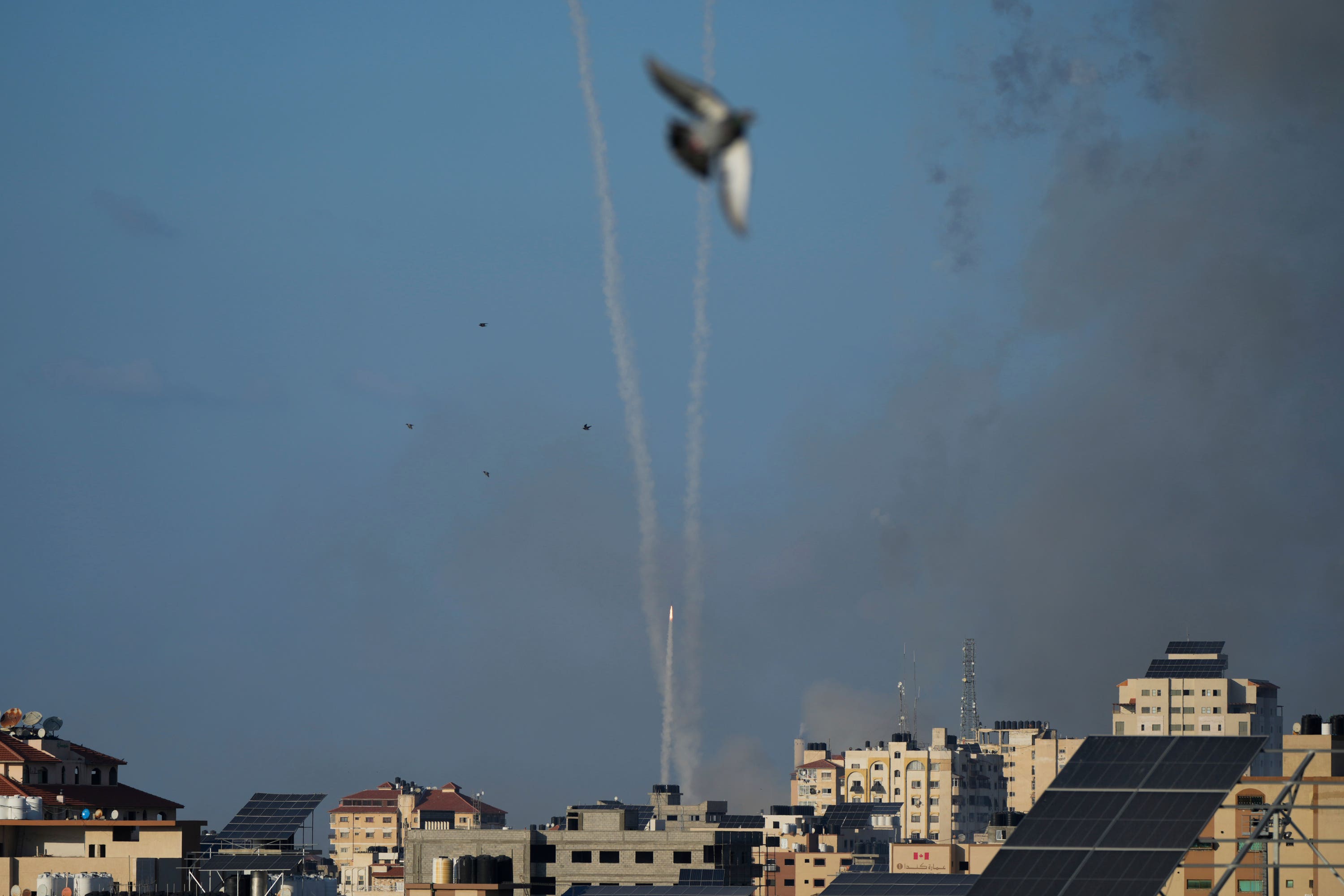 Rockets were fired towards Israel from the Gaza Strip on Tuesday 