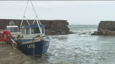 Five meter hole blown in North Berwick harbour wall by storm