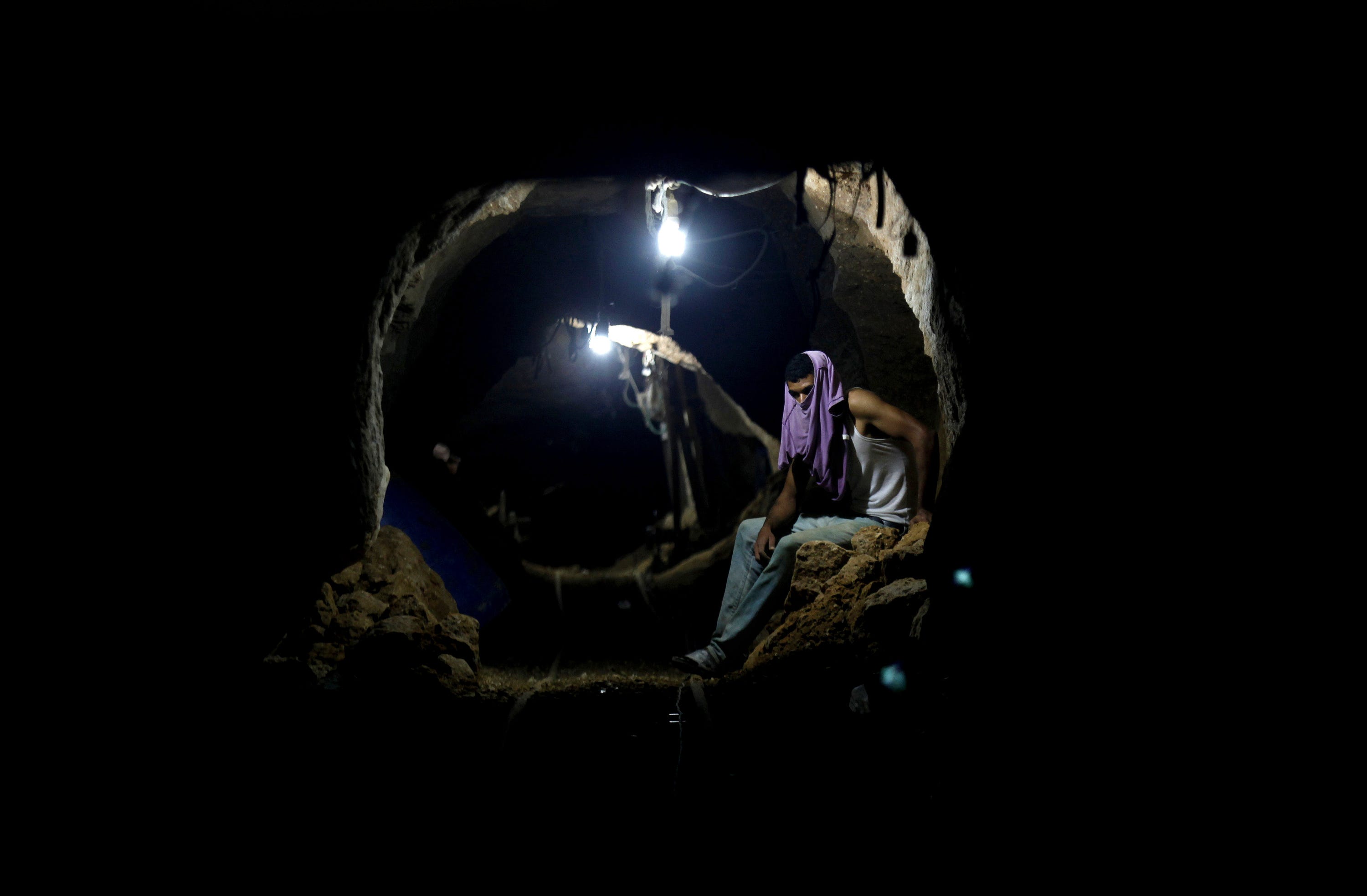 Underground spaces like this smuggling tunnel are being targeted by the Israel forces (AP Photo/Hatem Moussa, File) 