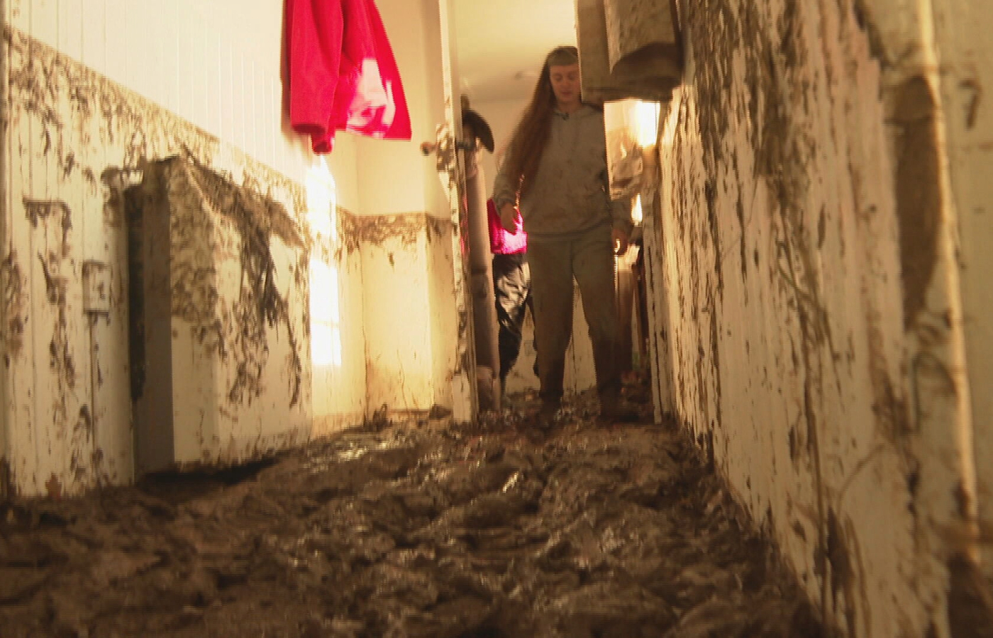 The cottage is now torn apart and cemented in mud.