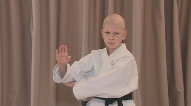 Black belt karate teenager Vilis Fortsmanis to get back on mat in wheelchair after leukaemia diagnosis