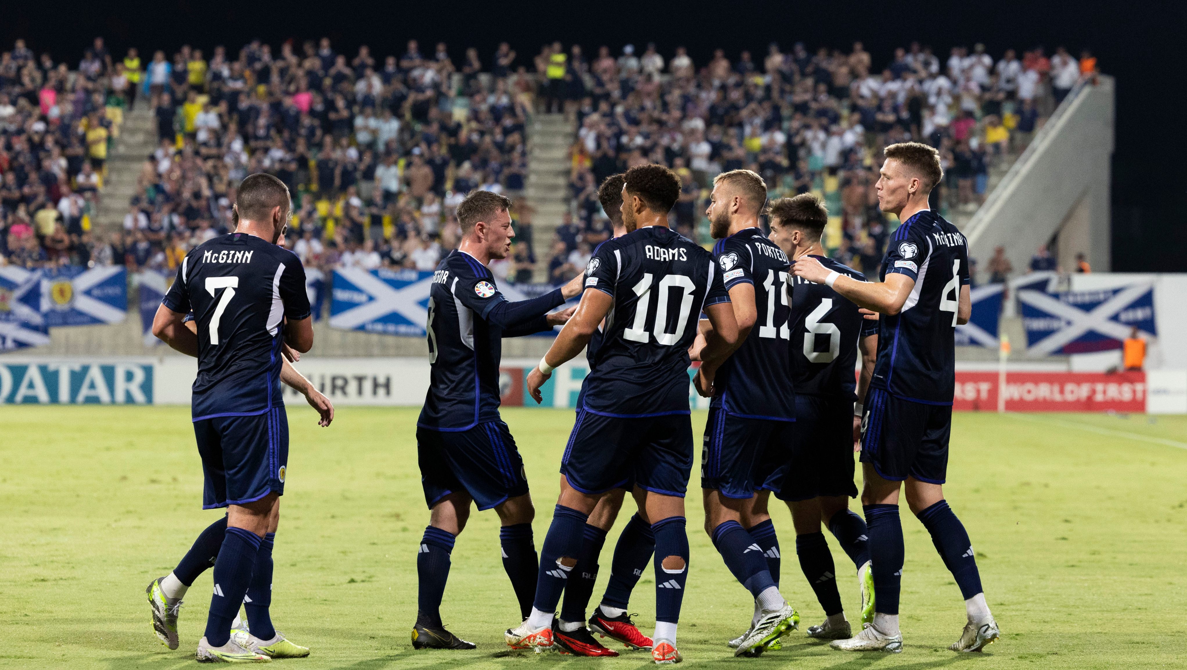 Scotland enjoyed a comprehensive victory over Cyprus to remain top of Group A.