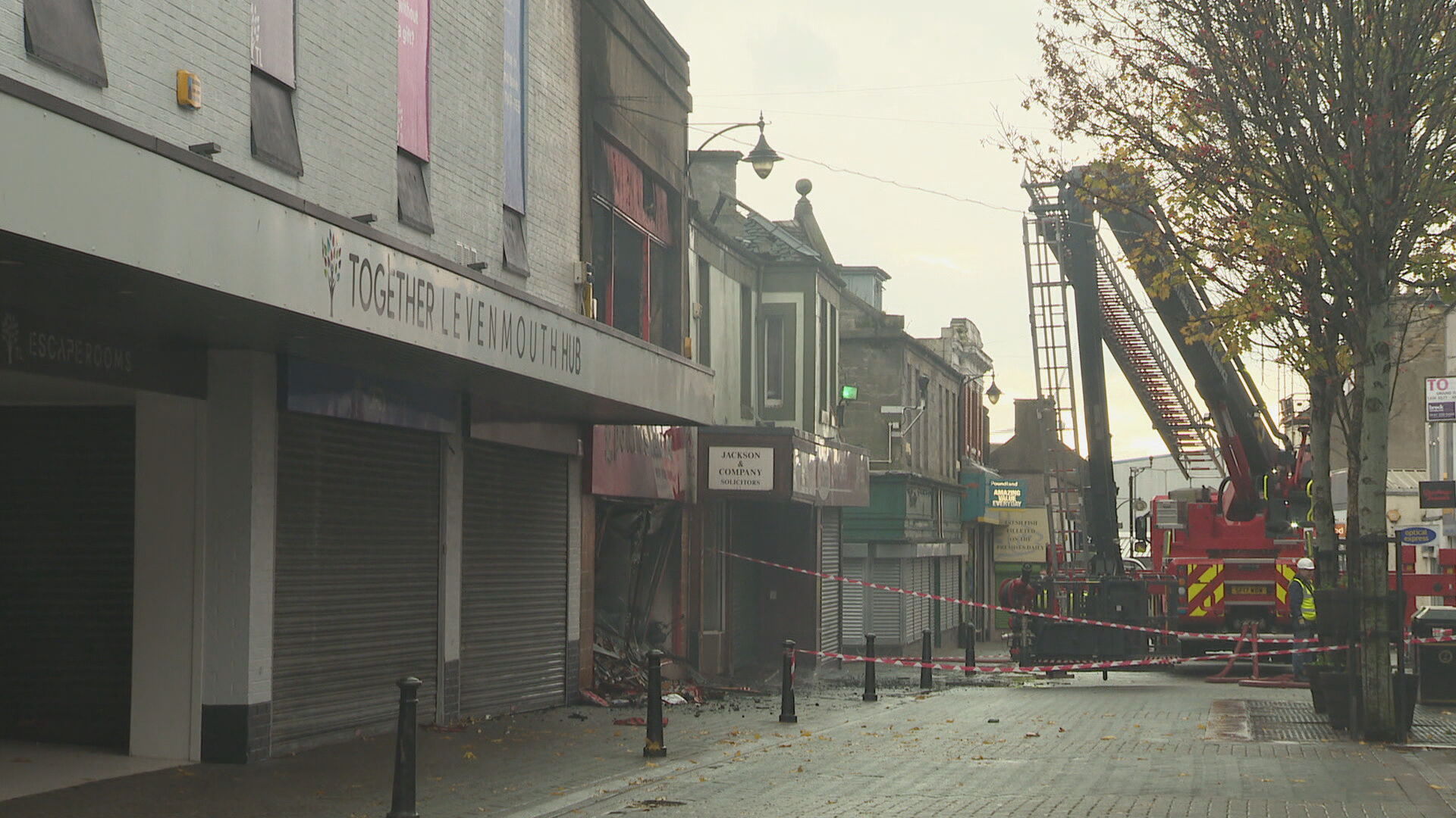 Fire at Poundstretcher on Leven High Street in November 2022