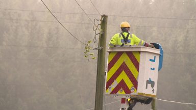 Electrical companies working to restore power after storm