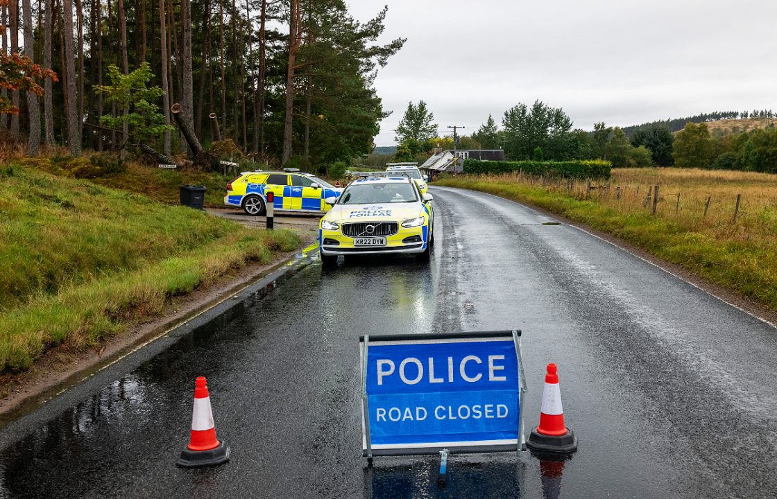 Man dies after car crashes off side of A93 road in Aberdeenshire near Aboyne