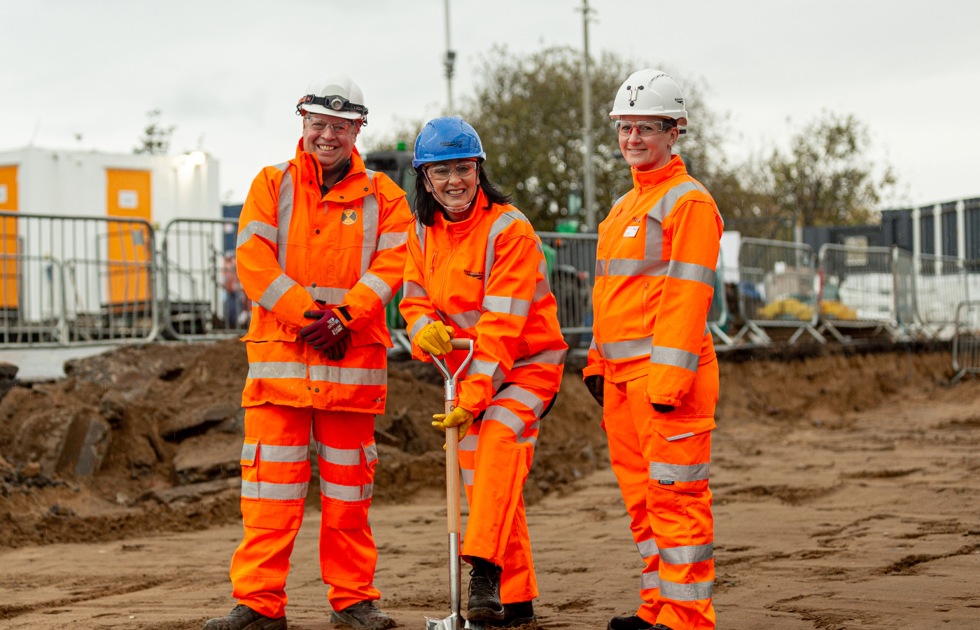 Troon station building work begins.