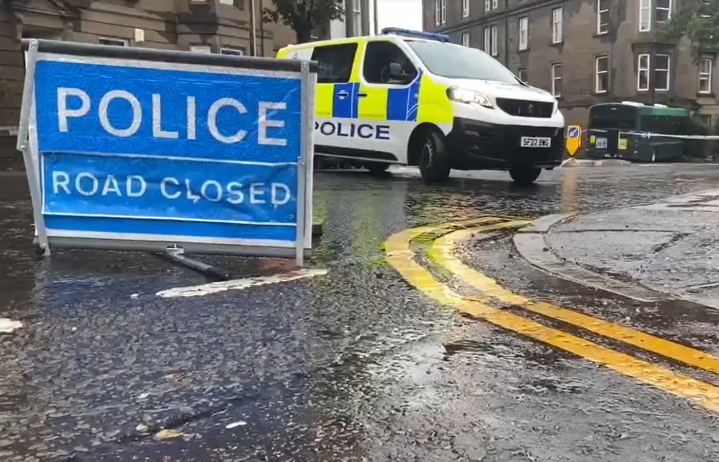 Police Scotland close down Blackness Avenue in Dundee