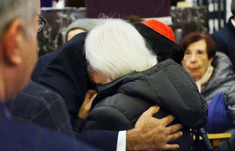 Humza Yousaf hugs mother of man killed in Hamas attack on Israel