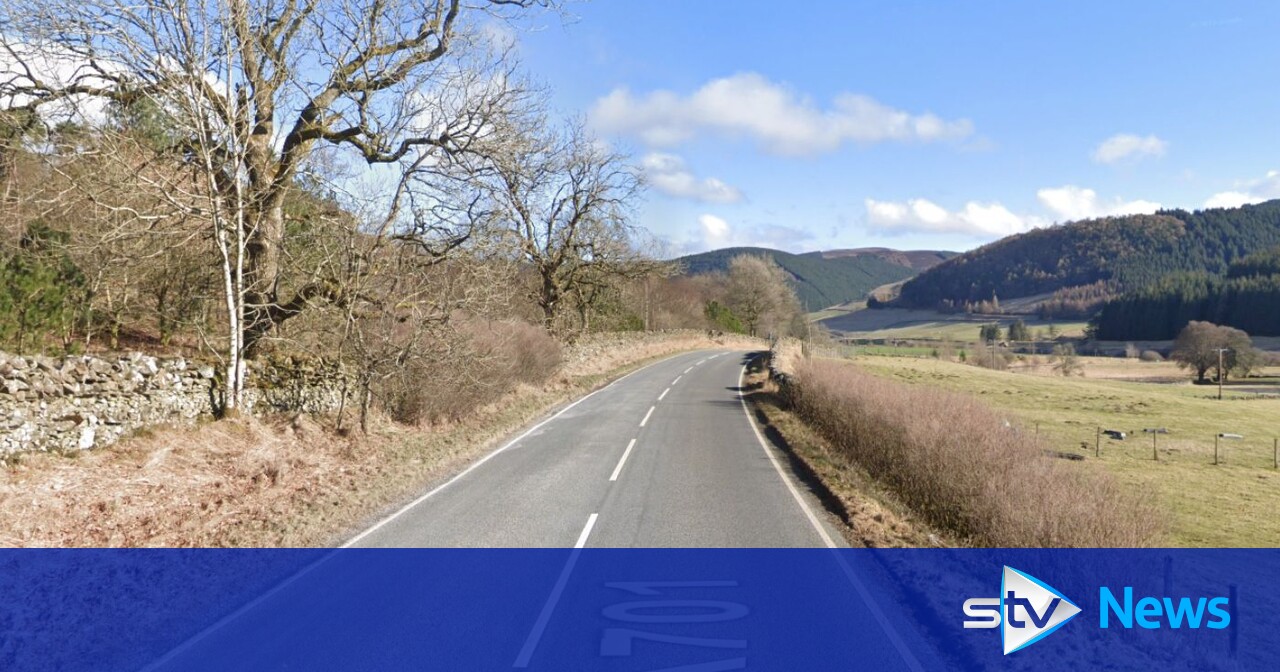 Man, 62, taken to Glasgow hospital after motorbike crash on A701 in ...