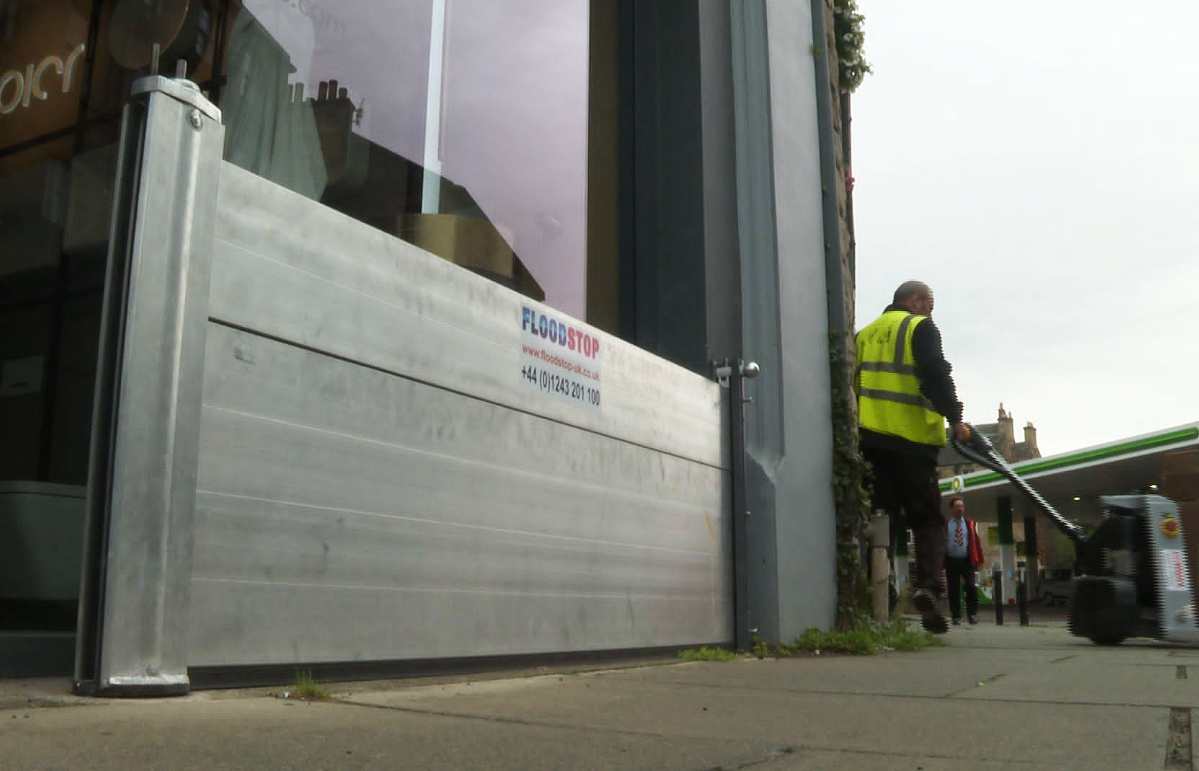 Businesses have prepared for flooding with some putting defences in place.