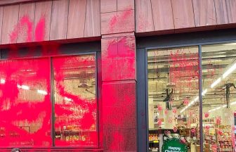 Four women arrested after Glasgow city centre Sainsbury’s targeted with red paint