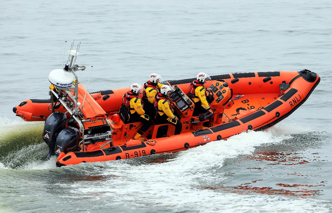 Casualty rescued by helicopter after emergency response to capsized boat off Stonehaven