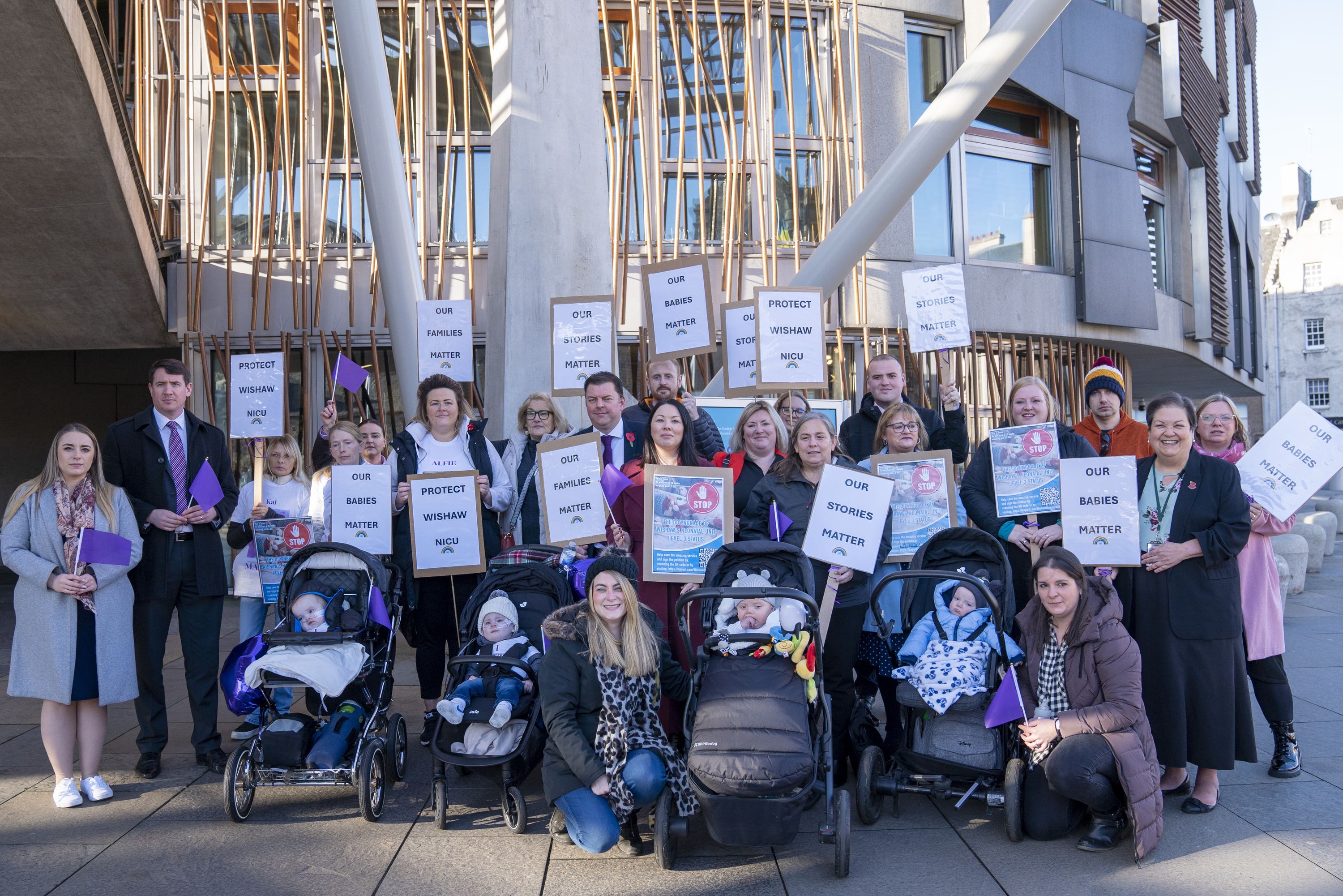 Mothers of premature babies take neonatal unit campaign to Holyrood
