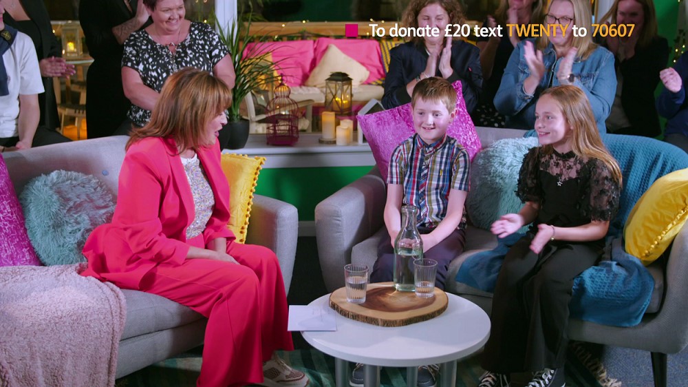 Lorraine Kelly with Harry and Grace 