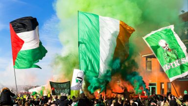 Banned Green Brigade at Celtic Park to welcome team ahead of Premiership clash