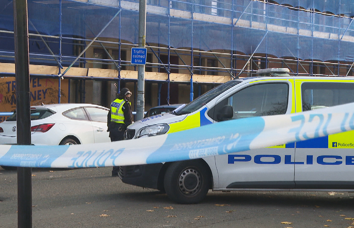 Police locked down Southcroft Street at around 7pm on Friday after a 23-year-old man was found seriously injured within a flat. 