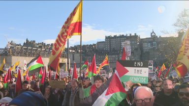 Thousands take to streets in Aberdeen, Edinburgh and Glasgow to demand Gaza ceasefire