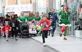 Little elves raise money for CHAS with festive toddle walk in Livingston