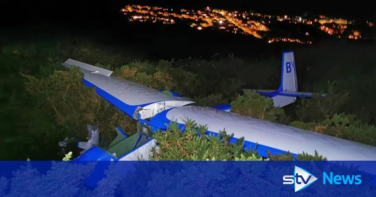 Air glider crash in Kinross which left man in hospital being