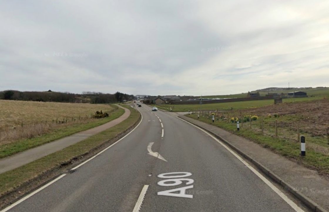 Two people rushed to hospital after rush hour three-vehicle crash on A90 near Boddam