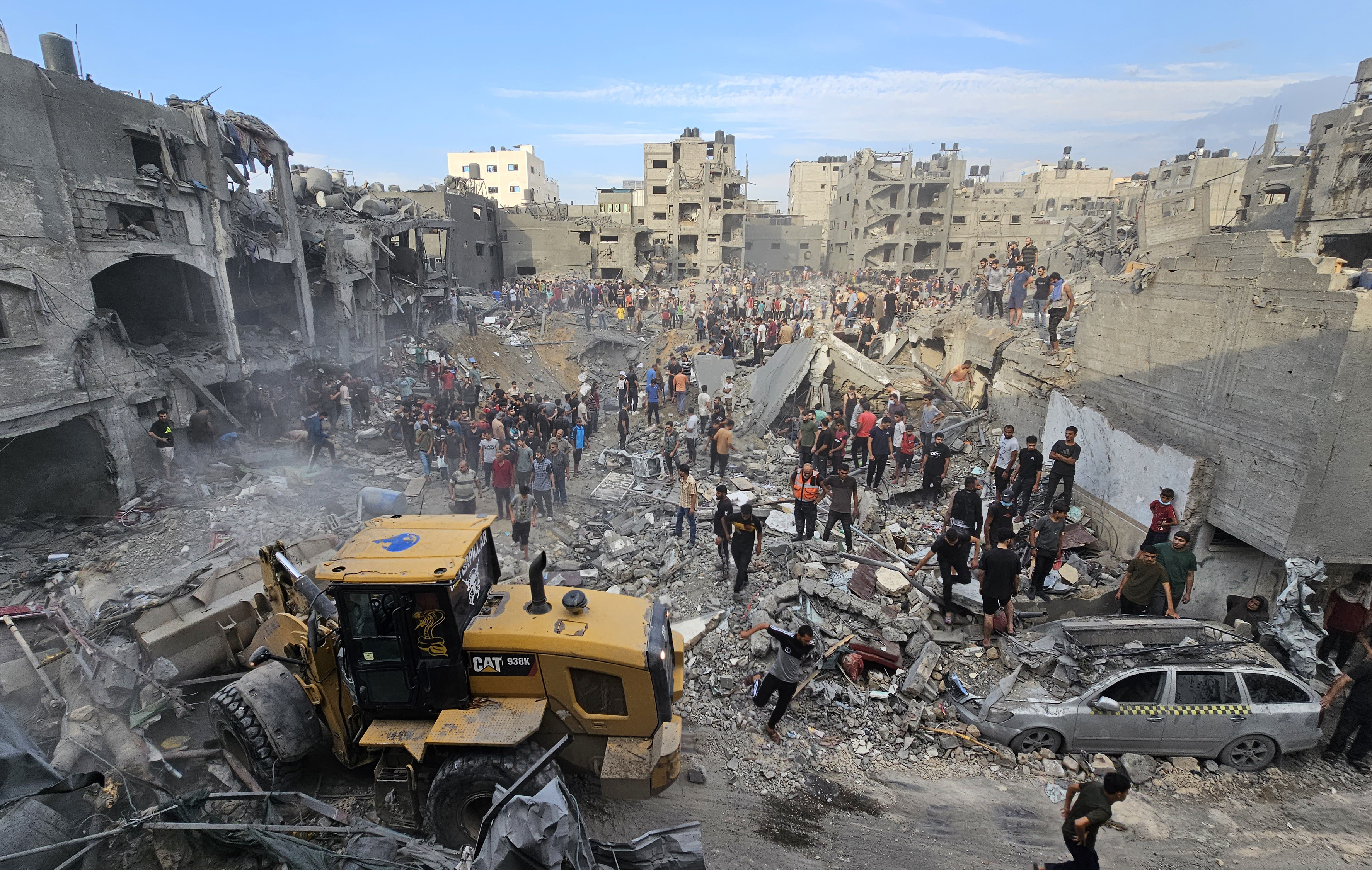 The area after Israeli airstrikes on Jabalia refugee camp in northern Gaza, on October 31.