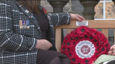 Memorial bench unveiled for soldiers killed in middle east