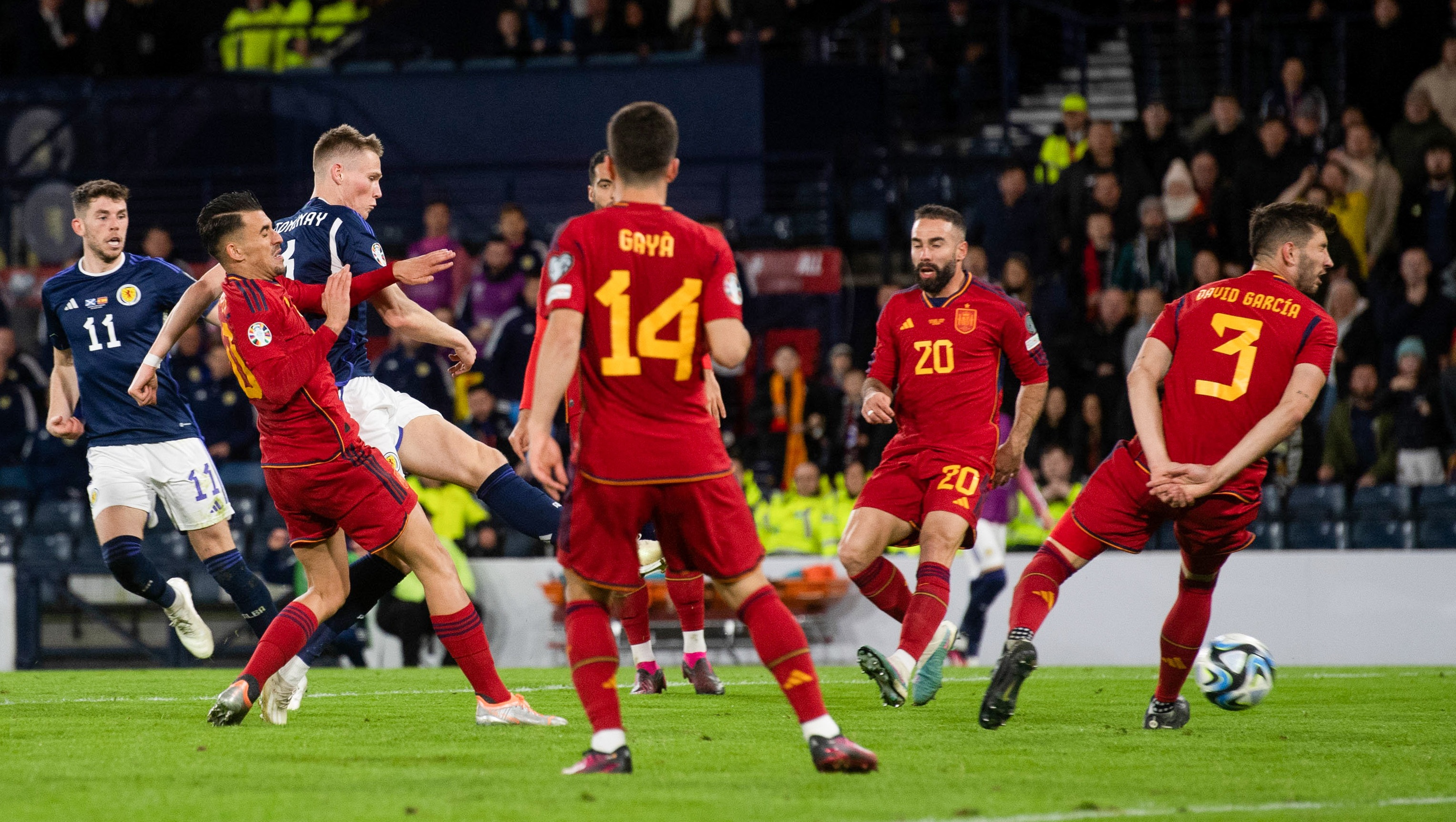 Scott McTominay scored twice as Scotland recorded a famous win over Spain at Hampden. (Photo by Craig Foy / SNS Group)