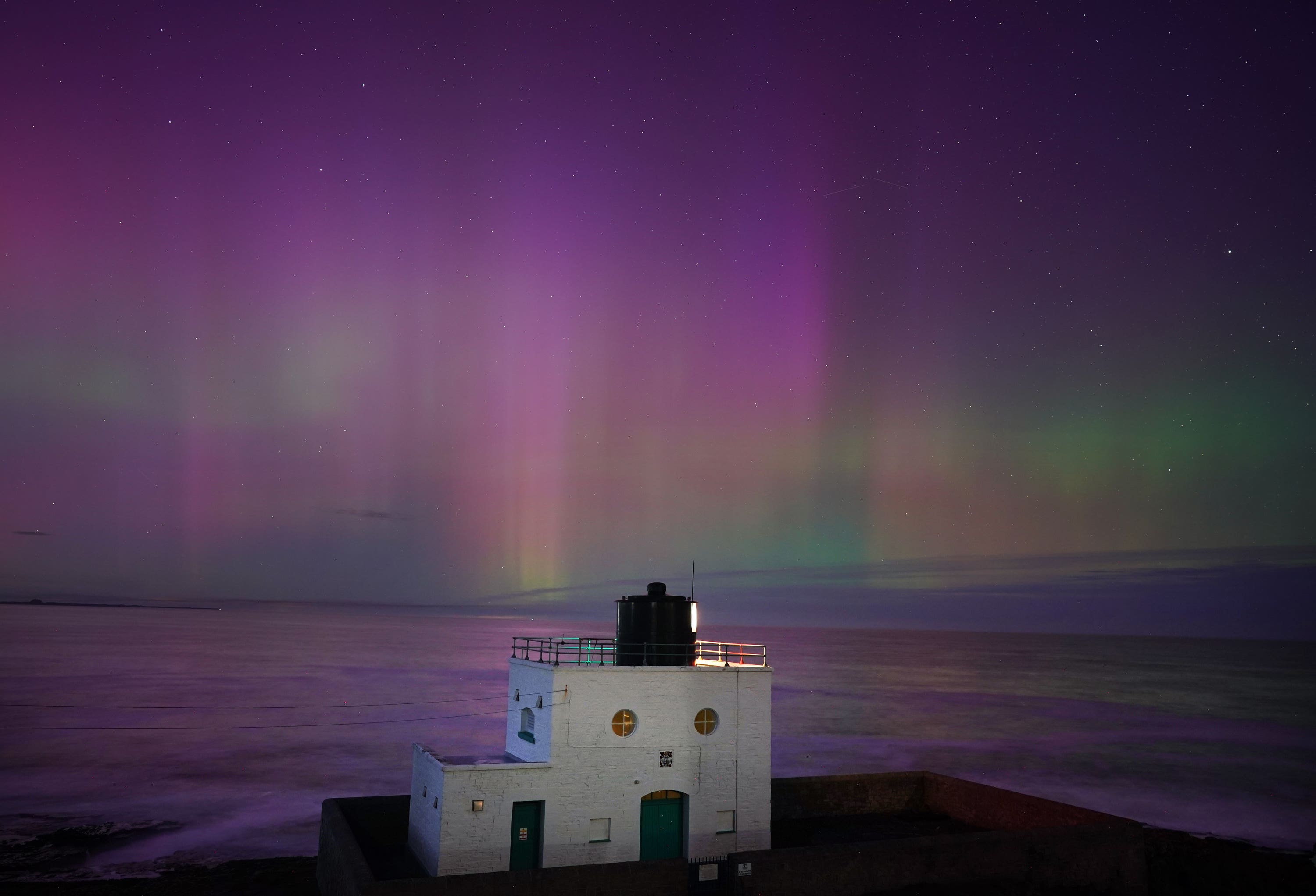 The aurora borealis was seen across the UK.
