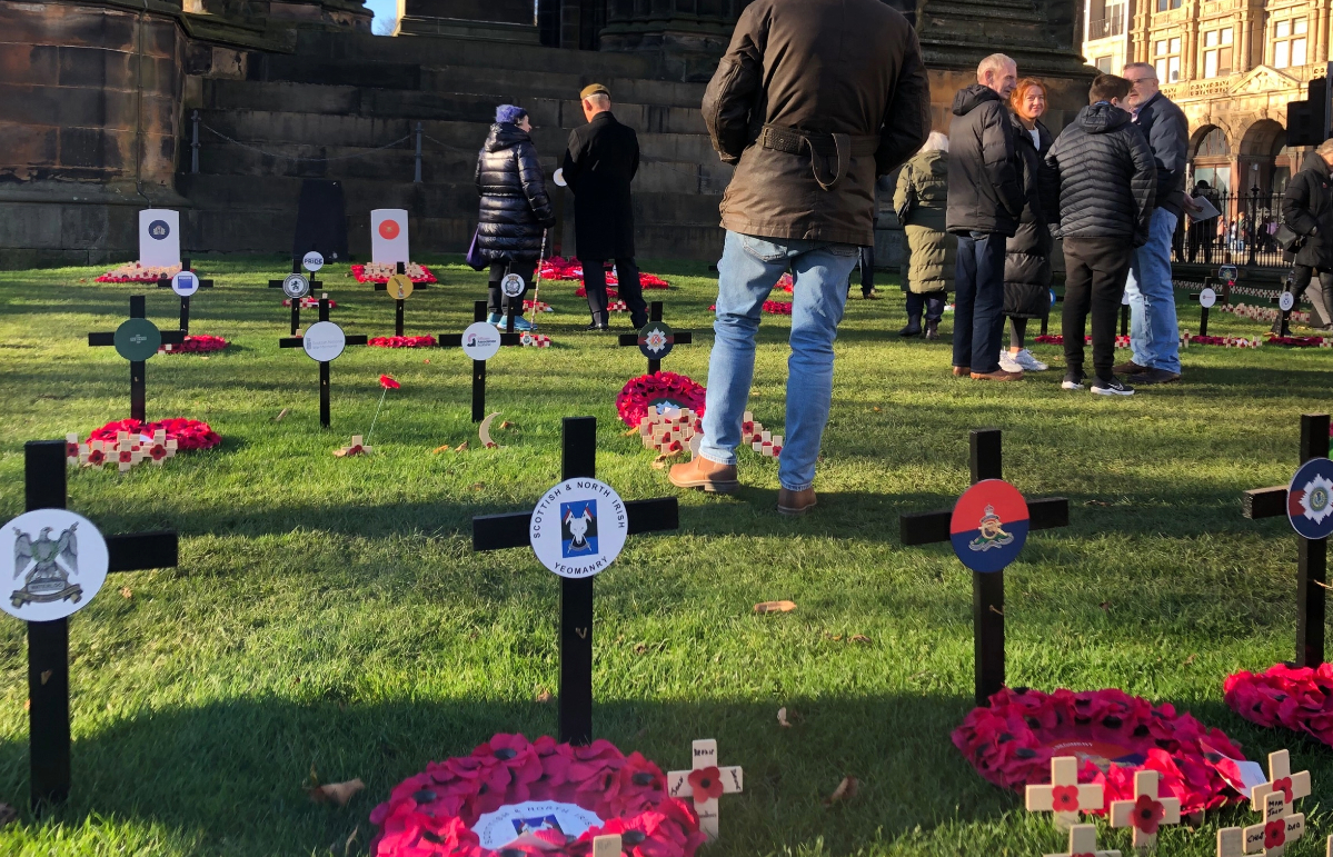 The garden of remembrance in Edinburgh bore messages from loved ones.