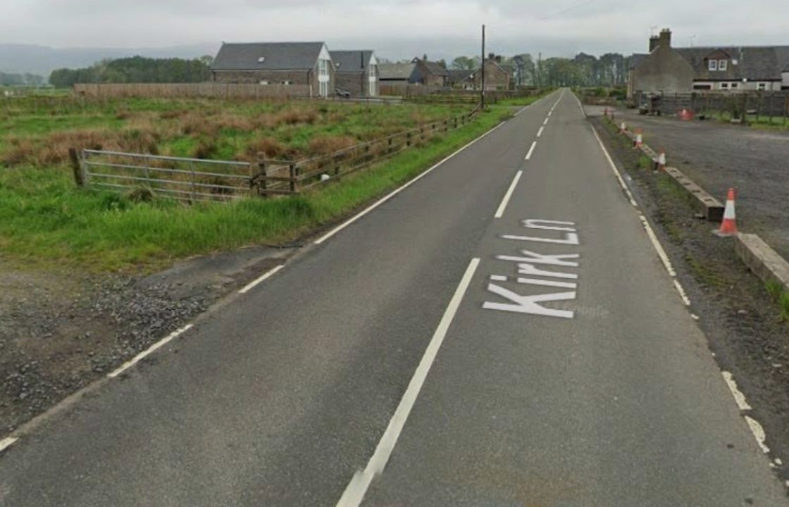 Cyclist seriously injured after being struck by car which left road and came to rest in field near Stirling