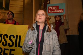 Greta Thunberg joins London protest against Rosebank oil field in Scotland’s North Sea