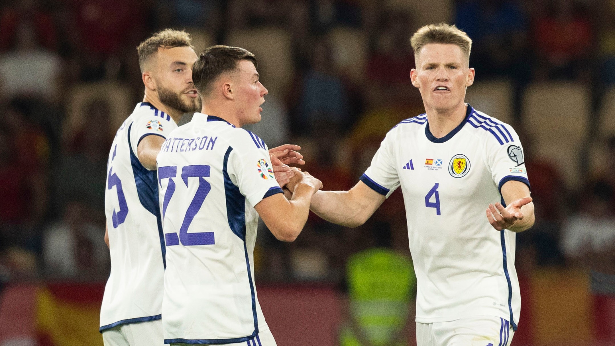 Scot McTominay had a goal controversially disallowed before Spain scored twice in Seville. (Photo by Craig Foy / SNS Group)