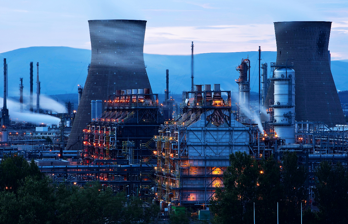 Grangemouth Refinery in Falkirk is Scotland's largest industrial site.