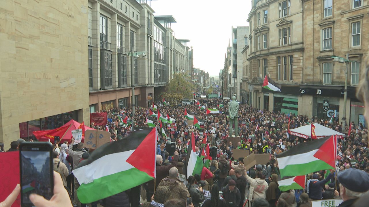 Seven people arrested in Glasgow Israel-Hamas ceasefire protests