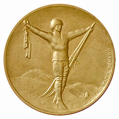 The 1924 gold medal which was made of silver, with a thin layer of gold over the top
