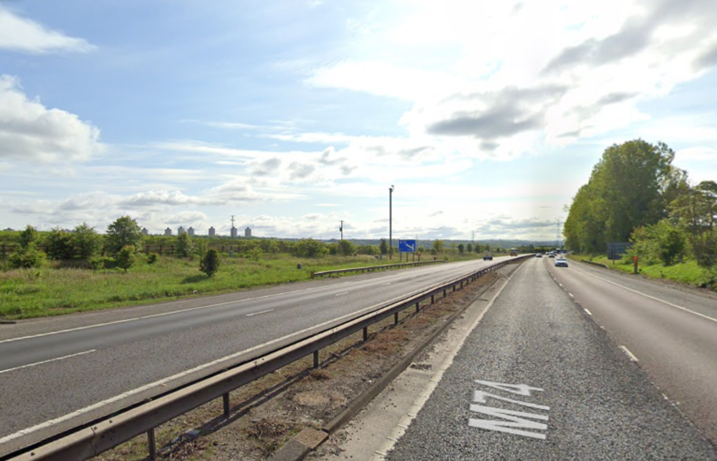 Four people taken to hospital after crash shuts M74 in both