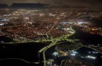 Watch view of fireworks over Glasgow on Bonfire Night captured from plane