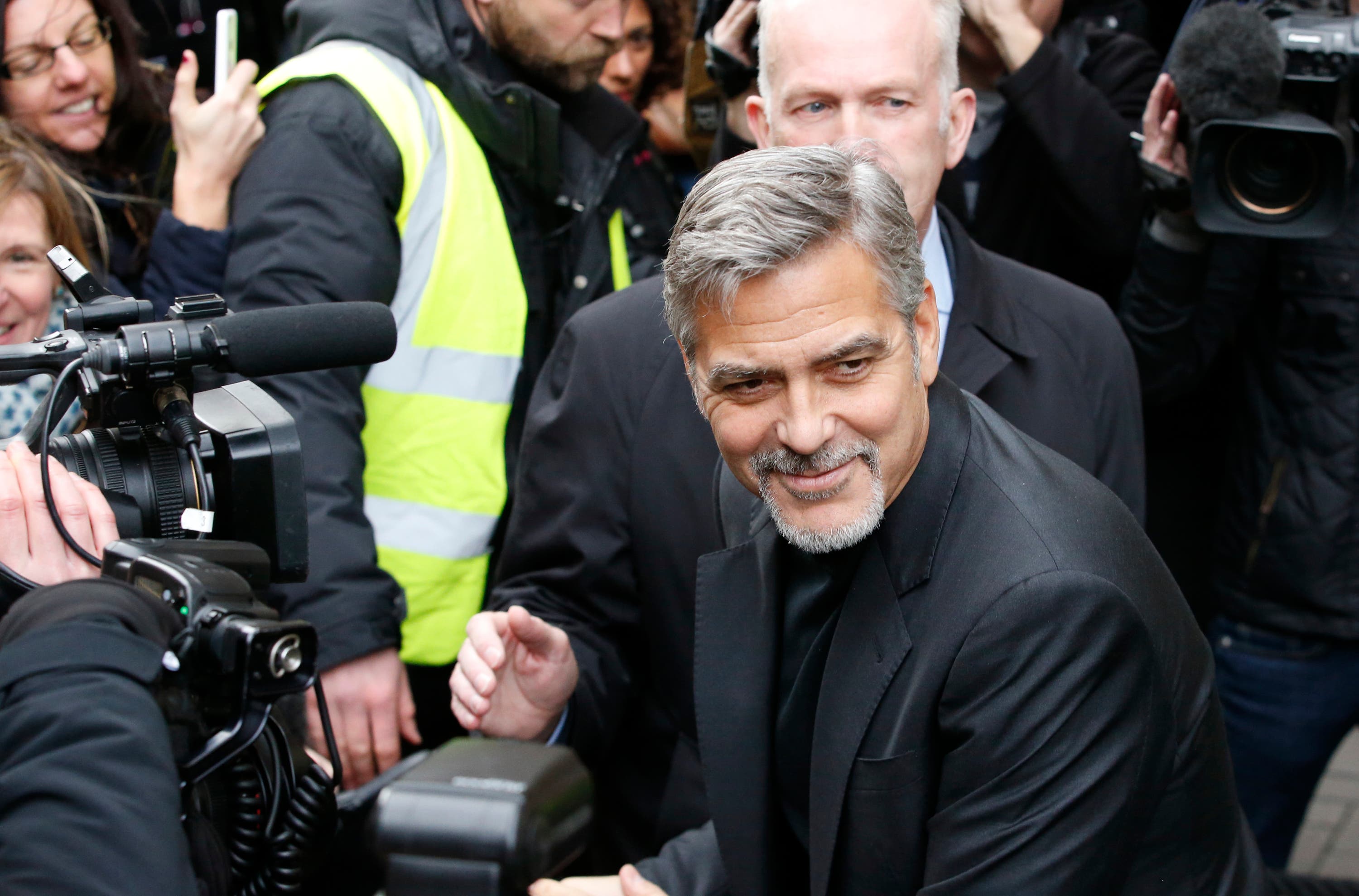 Hollywood star George Clooney supported Social Bite when he visited Scotland in 2015.