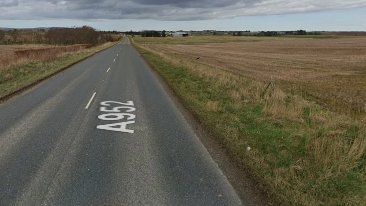 A952 closed after crash between car and motorbike in Aberdeenshire